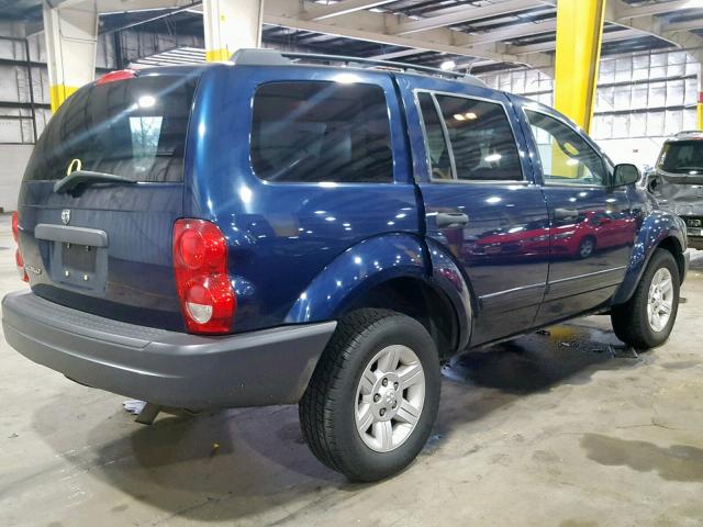 1D4HB38N24F234712 - 2004 DODGE DURANGO ST BLUE photo 4