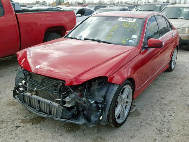 WDDGF4HB2DA799876 - 2013 MERCEDES-BENZ C 250 RED photo 2