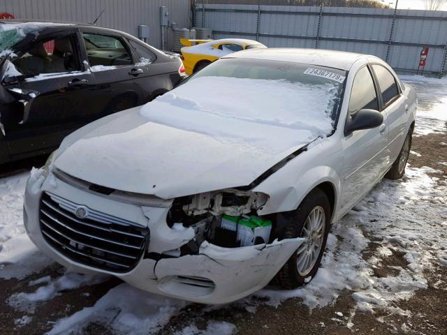 1C3EL46X54N300851 - 2004 CHRYSLER SEBRING LX WHITE photo 2