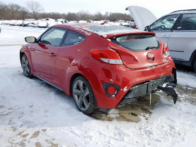 KMHTC6AE0FU219202 - 2015 HYUNDAI VELOSTER T RED photo 3