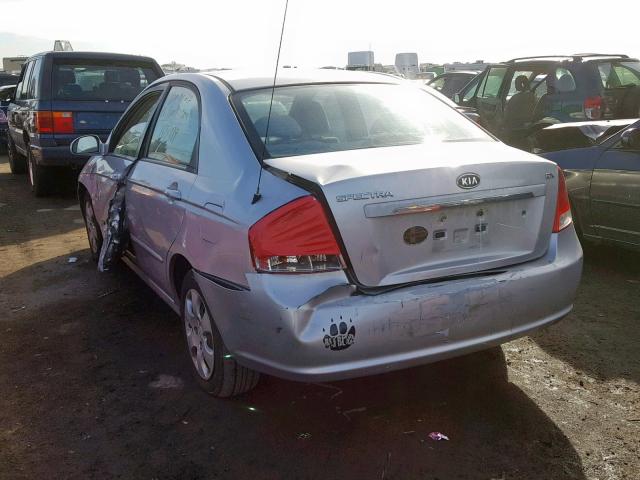 KNAFE122775440338 - 2007 KIA SPECTRA EX SILVER photo 3