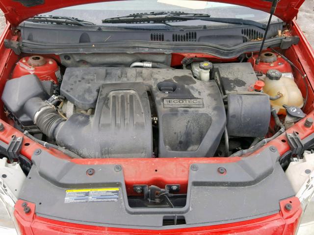 1G2AS18H997113016 - 2009 PONTIAC G5 RED photo 7