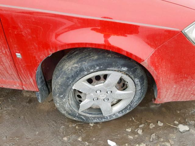 1G2AS18H997113016 - 2009 PONTIAC G5 RED photo 9