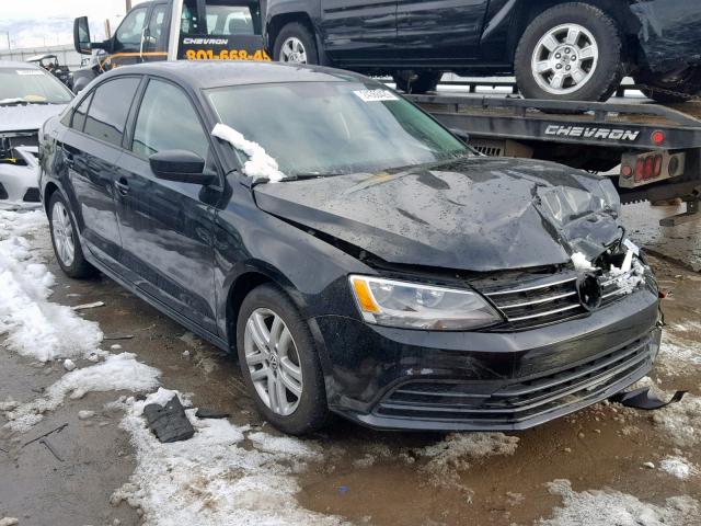 3VW2K7AJXFM353688 - 2015 VOLKSWAGEN JETTA BASE BLACK photo 1