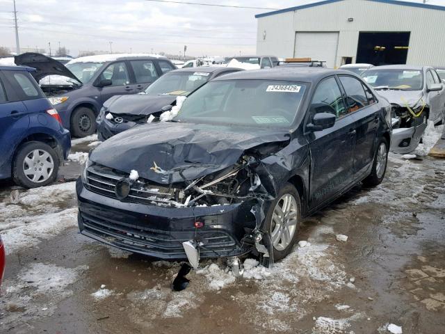 3VW2K7AJXFM353688 - 2015 VOLKSWAGEN JETTA BASE BLACK photo 2
