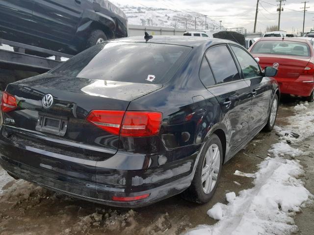 3VW2K7AJXFM353688 - 2015 VOLKSWAGEN JETTA BASE BLACK photo 4