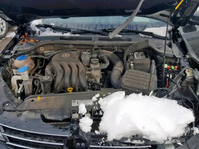 3VW2K7AJXFM353688 - 2015 VOLKSWAGEN JETTA BASE BLACK photo 7