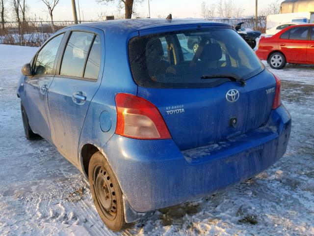 JTDKT923575107022 - 2007 TOYOTA YARIS BLUE photo 3