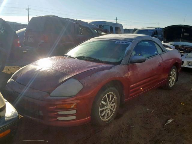 4A3AE45G81E013244 - 2001 MITSUBISHI ECLIPSE SP RED photo 2