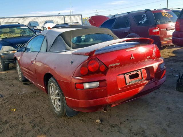 4A3AE45G81E013244 - 2001 MITSUBISHI ECLIPSE SP RED photo 3