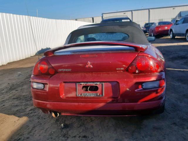 4A3AE45G81E013244 - 2001 MITSUBISHI ECLIPSE SP RED photo 9