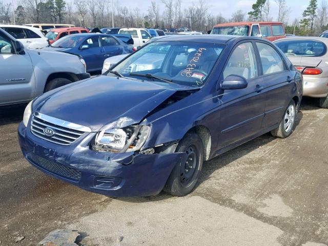 KNAFE121275450346 - 2007 KIA SPECTRA EX BLUE photo 2