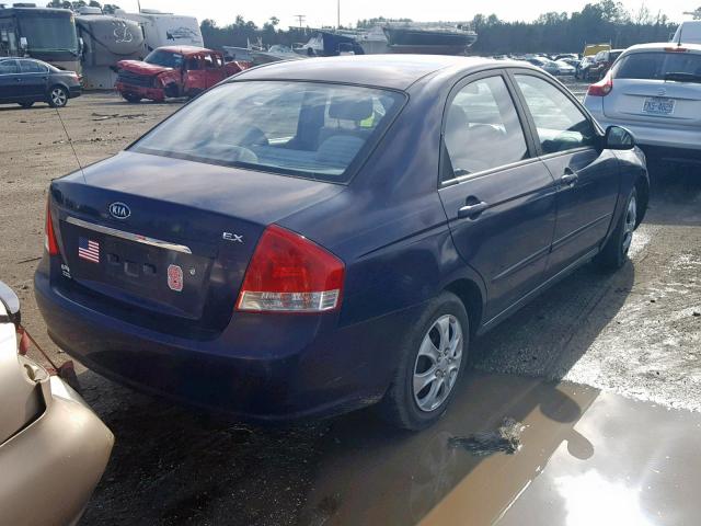 KNAFE121275450346 - 2007 KIA SPECTRA EX BLUE photo 4