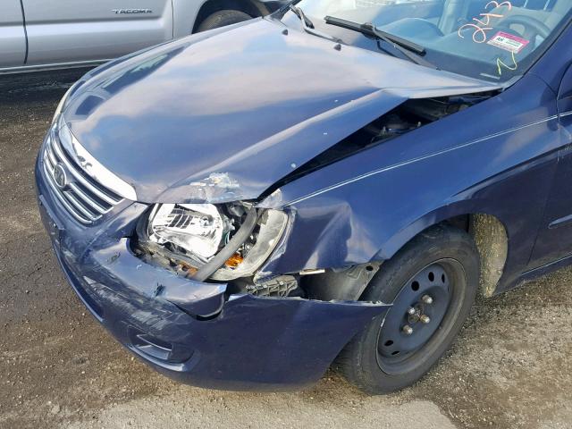 KNAFE121275450346 - 2007 KIA SPECTRA EX BLUE photo 9