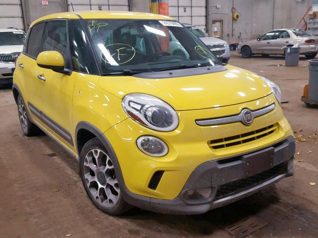 ZFBCFADH8EZ023548 - 2014 FIAT 500L TREKK YELLOW photo 1