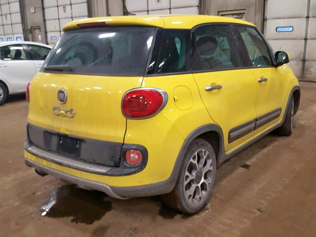 ZFBCFADH8EZ023548 - 2014 FIAT 500L TREKK YELLOW photo 4