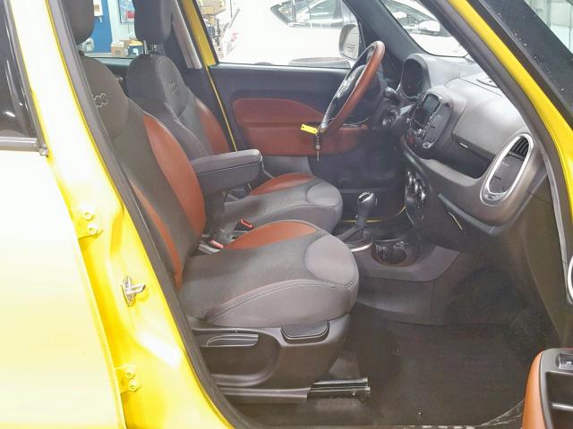 ZFBCFADH8EZ023548 - 2014 FIAT 500L TREKK YELLOW photo 5