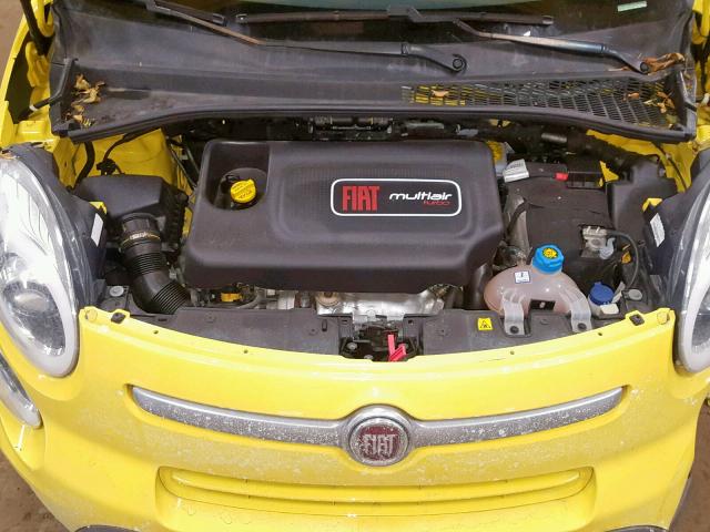 ZFBCFADH8EZ023548 - 2014 FIAT 500L TREKK YELLOW photo 7