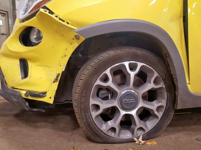 ZFBCFADH8EZ023548 - 2014 FIAT 500L TREKK YELLOW photo 9