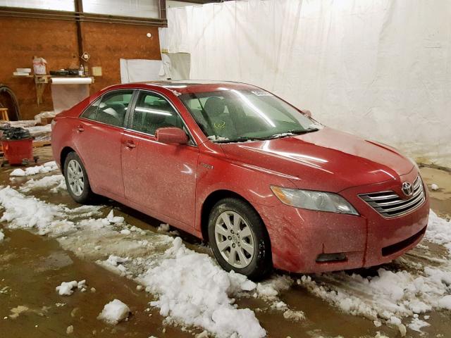 4T1BB46K88U045724 - 2008 TOYOTA CAMRY HYBR RED photo 1