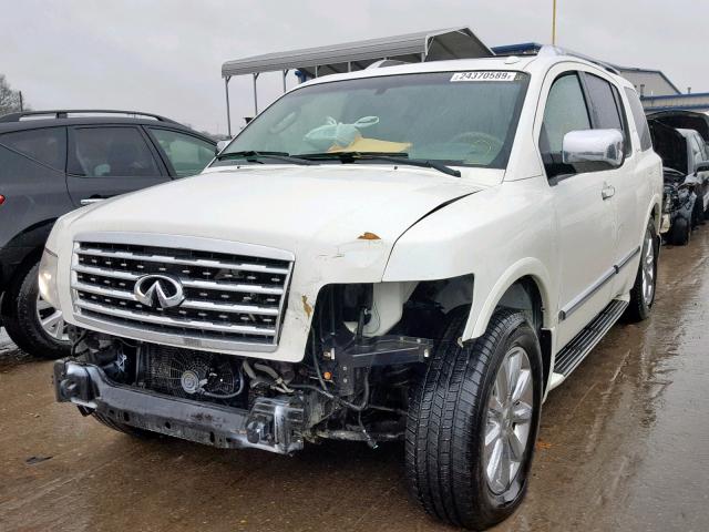 5N3AA08C18N913786 - 2008 INFINITI QX56 WHITE photo 2