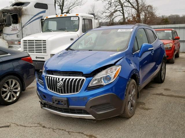 KL4CJASB2EB520799 - 2014 BUICK ENCORE BLUE photo 2