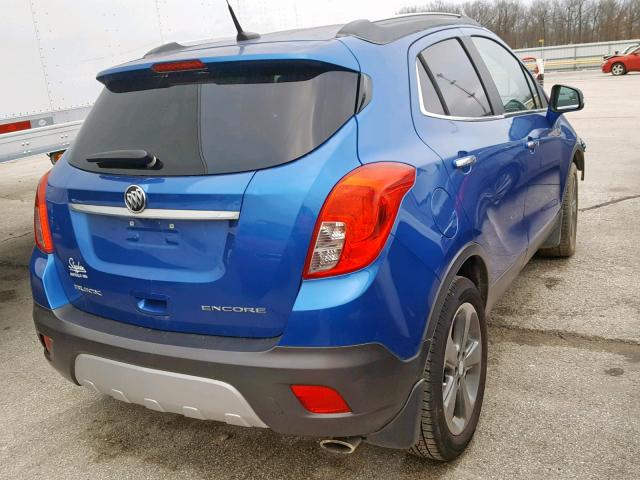 KL4CJASB2EB520799 - 2014 BUICK ENCORE BLUE photo 4