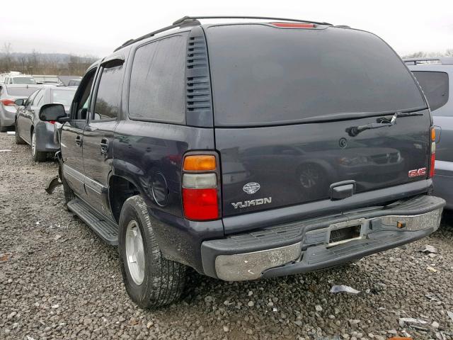 1GKEC13V25J130782 - 2005 GMC YUKON BLACK photo 3