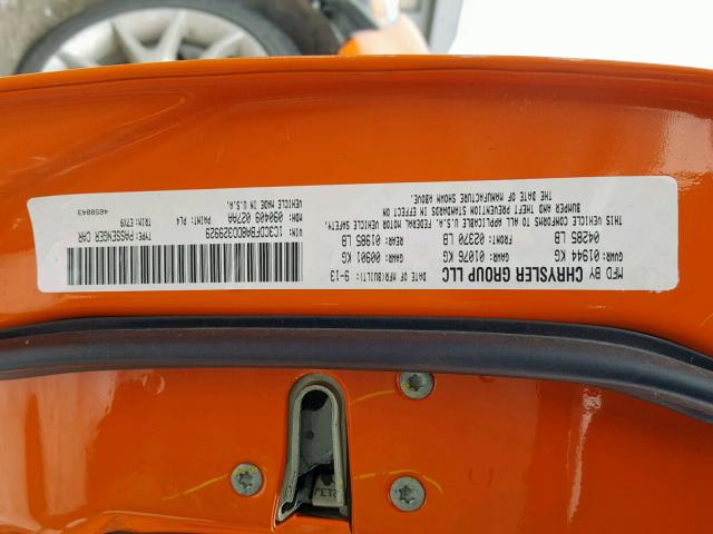 1C3CDFBA8DD329929 - 2013 DODGE DART SXT ORANGE photo 10