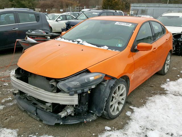 1C3CDFBA8DD329929 - 2013 DODGE DART SXT ORANGE photo 2