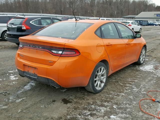 1C3CDFBA8DD329929 - 2013 DODGE DART SXT ORANGE photo 4