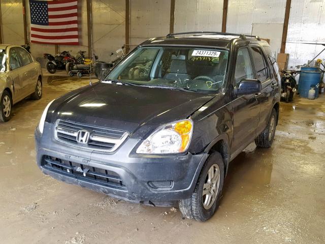 JHLRD78832C072992 - 2002 HONDA CR-V EX BLACK photo 2