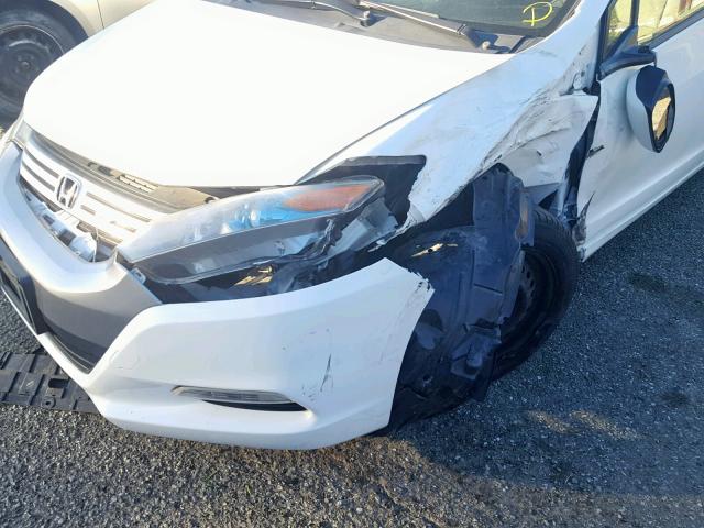 JHMZE2H53BS002786 - 2011 HONDA INSIGHT LX WHITE photo 9