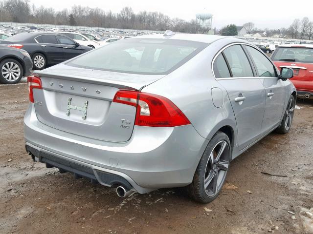 YV1902FH1D1223948 - 2013 VOLVO S60 T6 SILVER photo 4