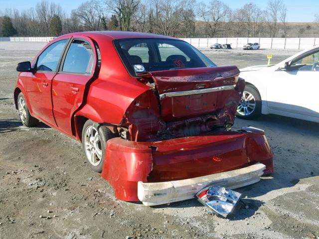 KL1TG5DE2BB201036 - 2011 CHEVROLET AVEO LT RED photo 3