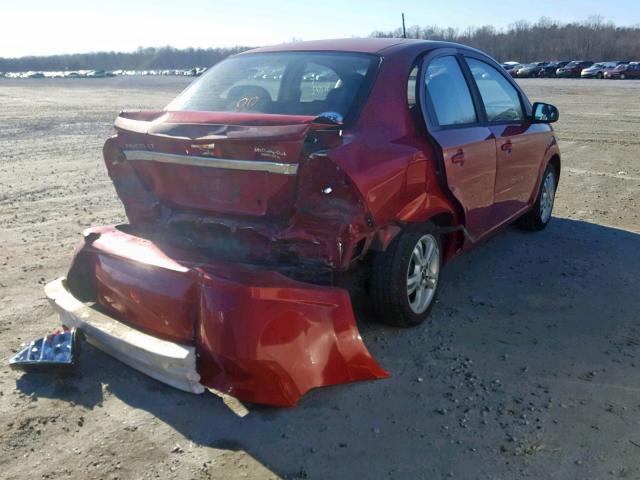 KL1TG5DE2BB201036 - 2011 CHEVROLET AVEO LT RED photo 4