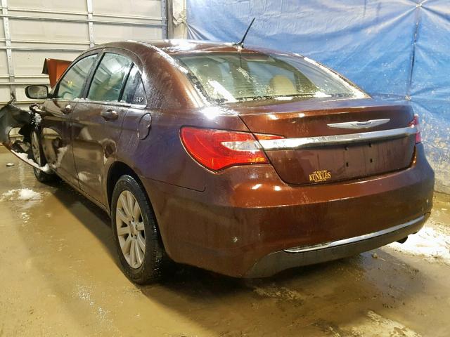 1C3CCBBB3CN301680 - 2012 CHRYSLER 200 TOURIN BROWN photo 3