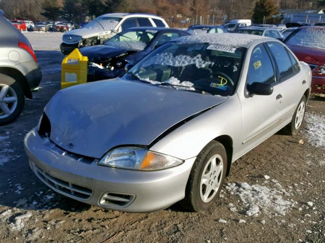 1G1JF524427354977 - 2002 CHEVROLET CAVALIER L SILVER photo 2