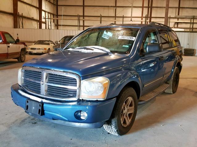 1D4HB58D85F586200 - 2005 DODGE DURANGO LI BLUE photo 2