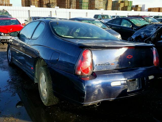 2G1WX15K219206281 - 2001 CHEVROLET MONTE CARL BLUE photo 3