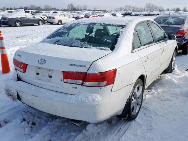 5NPEU46F16H088386 - 2006 HYUNDAI SONATA GLS WHITE photo 4