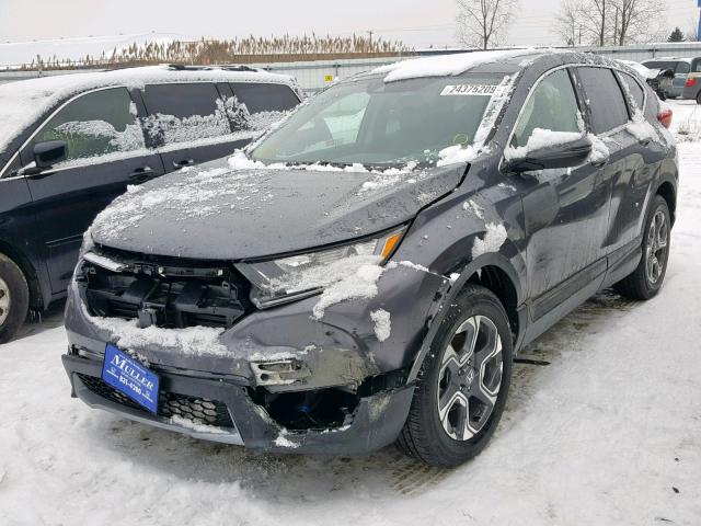 7FARW2H80JE098952 - 2018 HONDA CR-V EXL GRAY photo 2