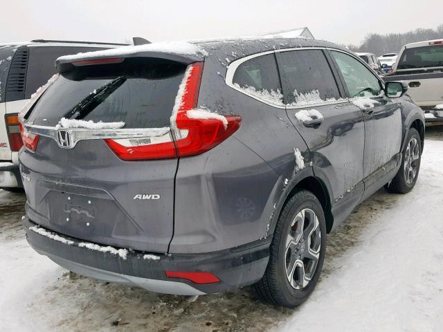 7FARW2H80JE098952 - 2018 HONDA CR-V EXL GRAY photo 4