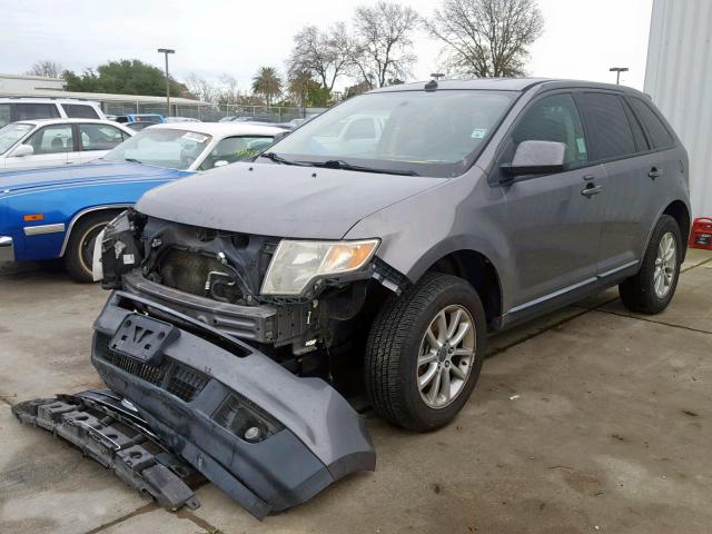 2FMDK3JC3ABA26870 - 2010 FORD EDGE SEL GRAY photo 2