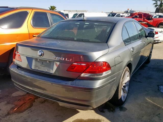 WBAHN835X7DT77137 - 2007 BMW 750 GRAY photo 4