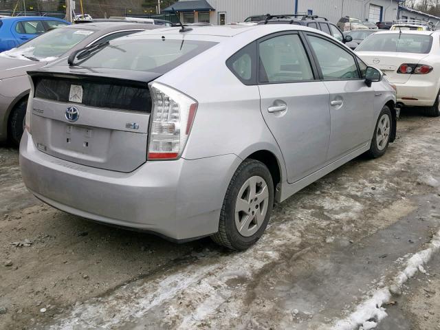 JTDKN3DU2A5174357 - 2010 TOYOTA PRIUS SILVER photo 4