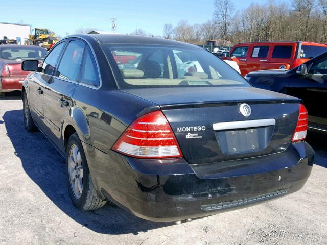 1MEFM40125G617752 - 2005 MERCURY MONTEGO LU BLACK photo 3