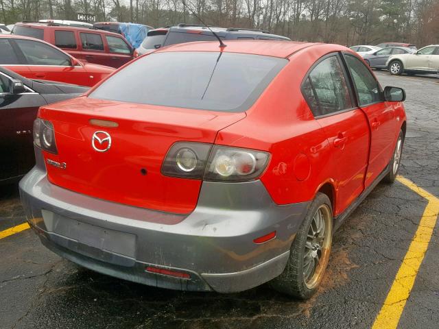 JM1BK12F971700792 - 2007 MAZDA 3 I RED photo 4