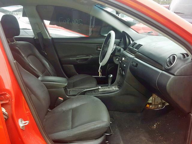 JM1BK12F971700792 - 2007 MAZDA 3 I RED photo 5