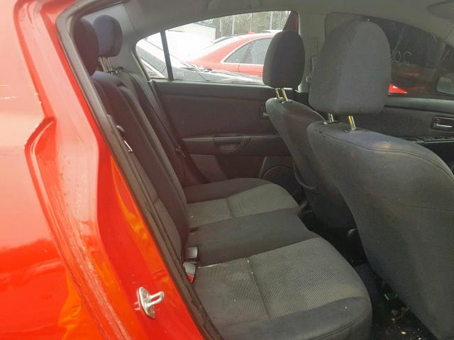 JM1BK12F971700792 - 2007 MAZDA 3 I RED photo 6